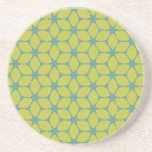 Gult/geometrisk blomma för kricka underlägg sandsten