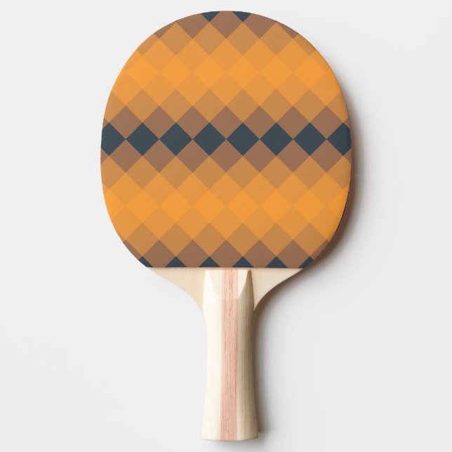 Gult, geometrisk, livlig, abstrakt trendig mönster pingisracket (Framsidan)