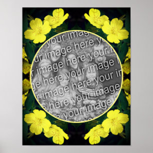 Gult Geranium Flower Ram Skapar ditt eget foto Poster