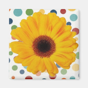 Gult Gerber Daisy Magnet