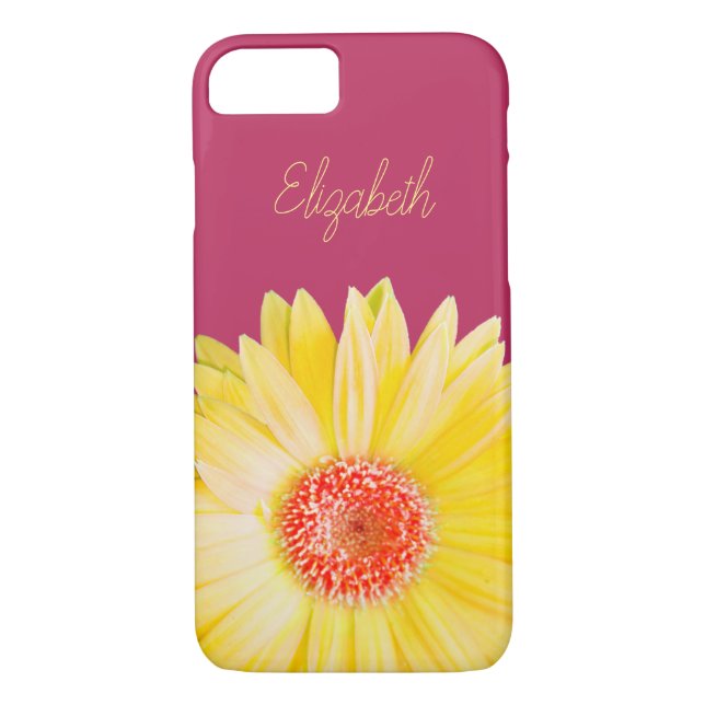 Gult Gerber daisyfoto på rosor Case-Mate iPhone Skal (Baksida)