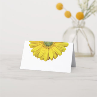 Gult Gerber Gerbera Daisy Bröllop Placeringskort