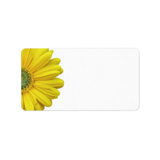 Gult Gerbera Daisy Bröllop Blank Adressetiketter