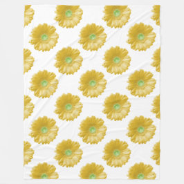 Gult gerbera daisy fleecefilt