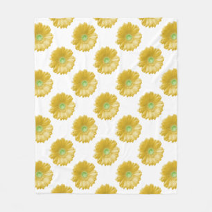 Gult gerbera daisy fleecefilt