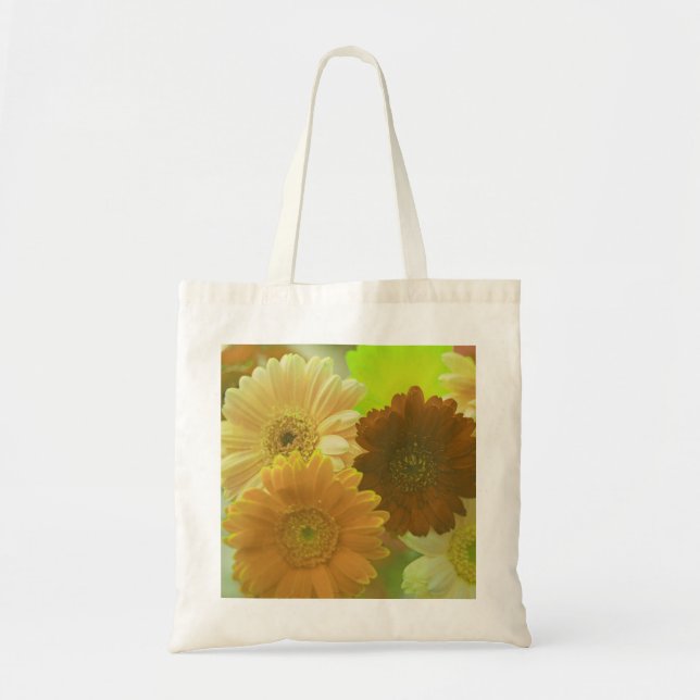 Gult Gerbera Daisy Flowers Art Tote bags Tygkasse (Framsidan)