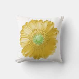 Gult gerbera daisy kudde