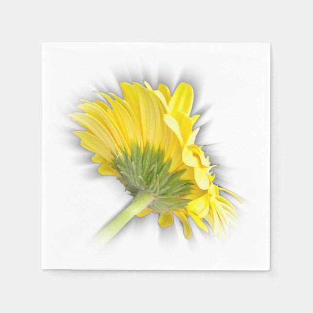 gult gerbera daisy pappersservett (Framsidan)