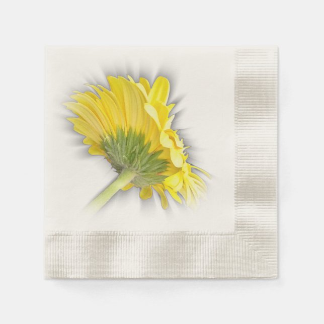 gult gerbera daisy pappersservett (Framsidan)