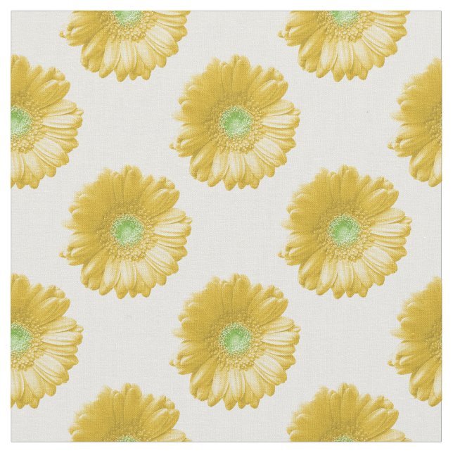Gult gerbera daisy tyg (Närbild)