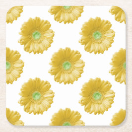 Gult gerbera daisy underlägg papper kvadrat