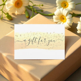 Gult Gift Certificate Glitter Voucher