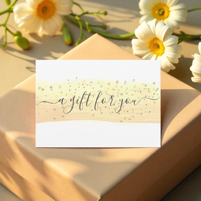 Gult Gift Certificate Glitter Voucher (Skapare uppladdad)