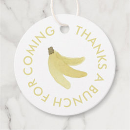 Gult Gingham Banana Party Favor Tacks Märkres Gåvor Etiketter