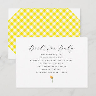 Gult Gingham Bokar for Baby Shower OSA Kort