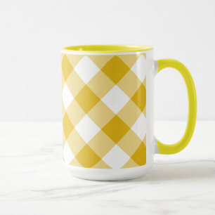 Gult Gingham Gift Mugg