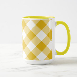 Gult Gingham Gift Mugg