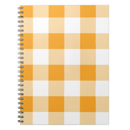 Gult Gingham Mönster Anteckningsbok