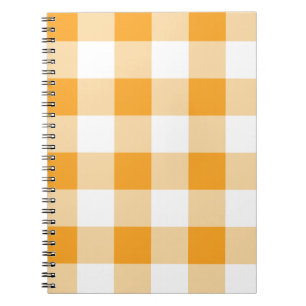 Gult Gingham Mönster Anteckningsbok