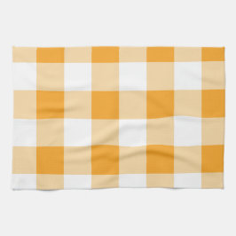 Gult Gingham Mönster Kökshandduk