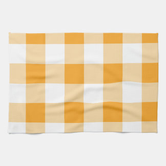 Gult Gingham Mönster Kökshandduk