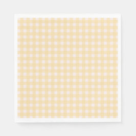 Gult Gingham Napkin Pappersservett
