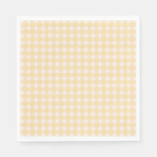 Gult Gingham Napkin Pappersservett