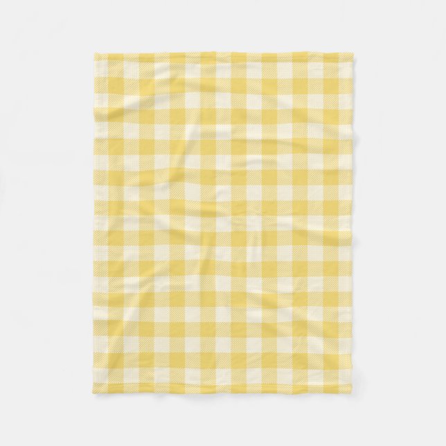 Gult Gingham Play Fleece Blanket (Framsidan)