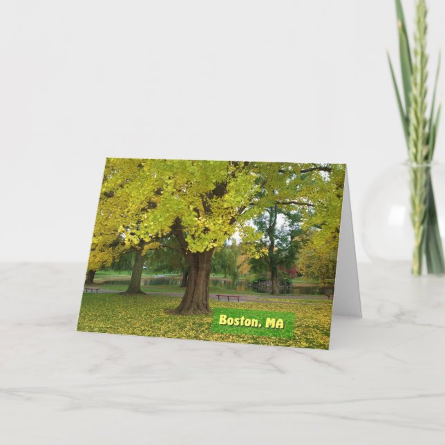 Gult Gingko Träd Kort (Framsida)