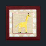 Gult Giraffe med White Polka dots Smyckeskrin<br><div class="desc">Även om det inte finns någon löv att sträcka ut för den här gulten håller giraffestillastående huvudet högt. Ett underbart biet före juni,  Erica Vess,  som skulle vara ett underbart tillägg till vilket hem som helst,  särskilt ett hem med barn. Köp din utskrift idag!</div>