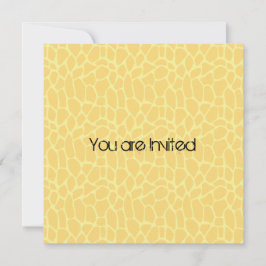 Gult Giraffe Print Baby Shower Inbjudan