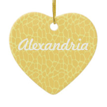 Gult Giraffe-utskrift