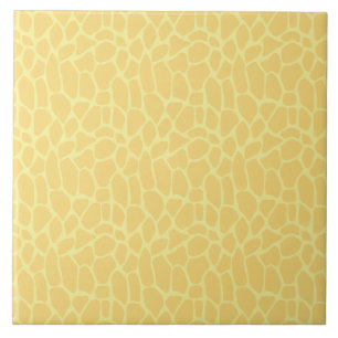 Gult Giraffe-utskrift Kakelplatta