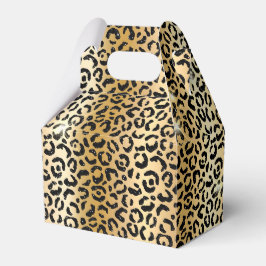 Gult Glam Guld Black Glitter Leopard Presentaskar