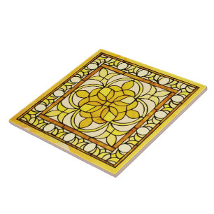 Gult Glasskikt Kakelplatta