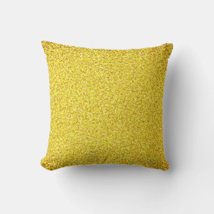 Gult Glitter Guld Gnistra Mönster Cute Modern Kudde