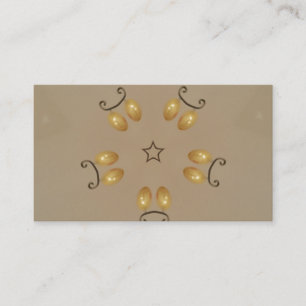 Gult Golden Egg Mönster Påskäggen Rustic Beige Visitkort