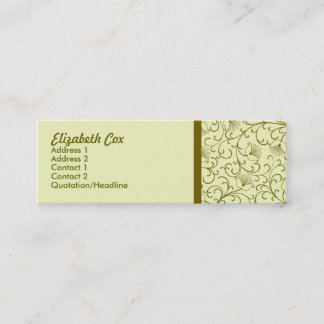 Gult Golden Mini Visitkort