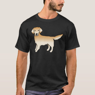 Gult Golden Retriever Cute Tecknad hund T Shirt