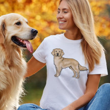 Gult Golden Retriever Cute Tecknad hund Teckning