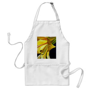 Gult Golden Splendor lily original art Förkläde