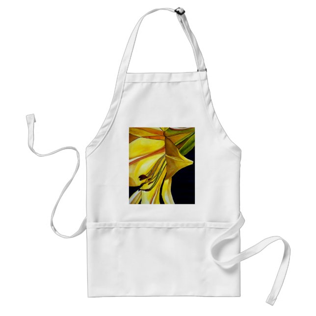 Gult Golden Splendor lily original art Förkläde (Framsidan)