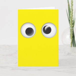Gult Googly Öga Grattis på födelsedagen Card Kort