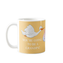 Gult Grandpa Gravid Announcement Stork Baby