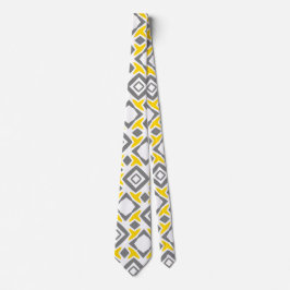 Gult Grått Diamond Mönster Slips