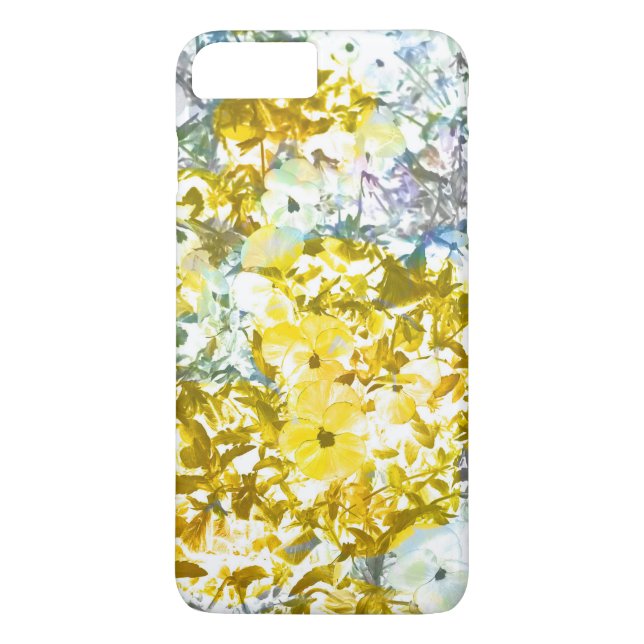 Gult grått färg-blomman mönster Case-Mate iPhone skal (Baksida)