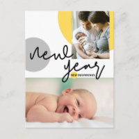 Gult Grått Färg, nyårsfoto Baby