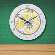 Gult Grått Flower Graphic