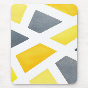 Gult Grått Geometric Musmatta