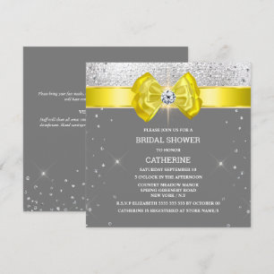 Gult grått glitter silver elegant gnistra för inbjudningar